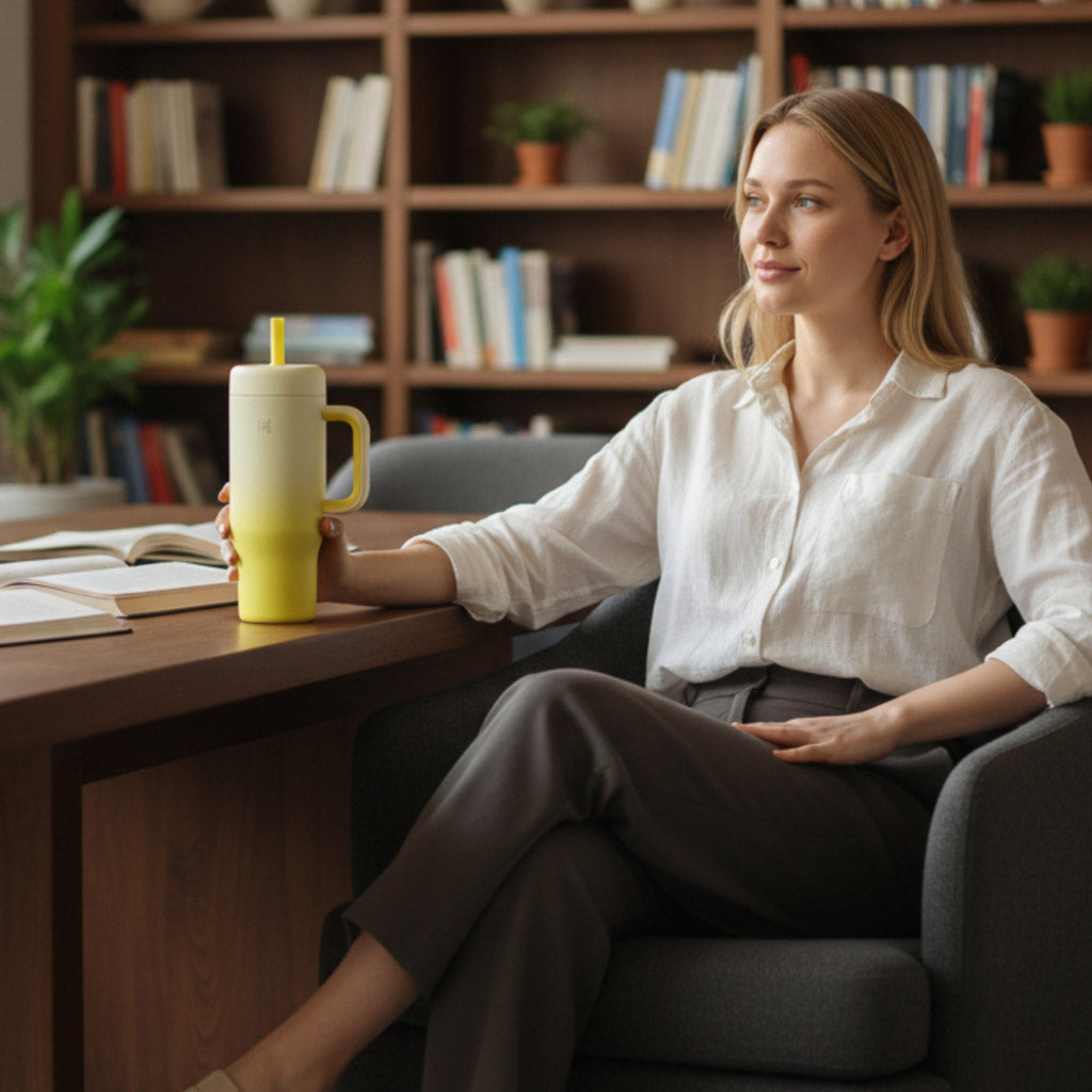 Marcus & Marcus Double-Wall Insulated Stainless Steel Straw Tumbler