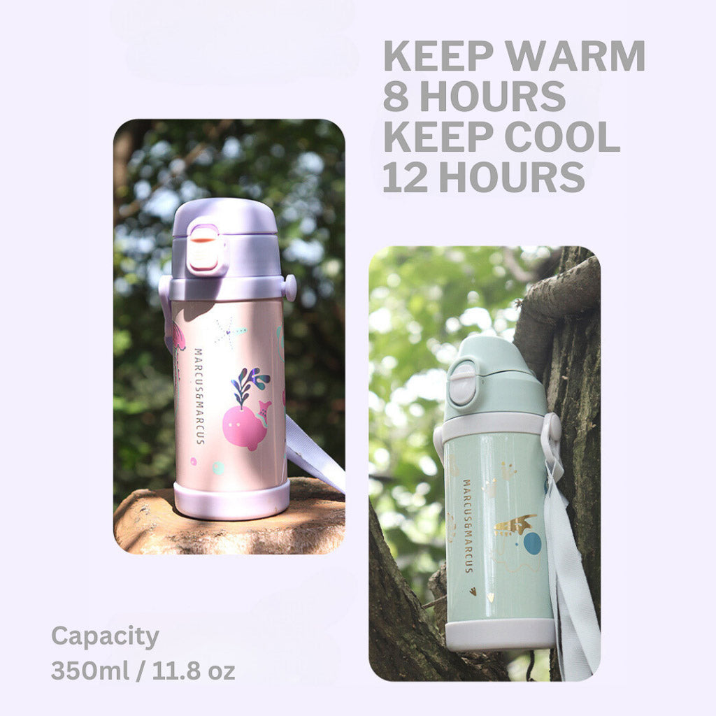 Marcus & Marcus Straw and Spout Insulated Water Bottle (350ml)