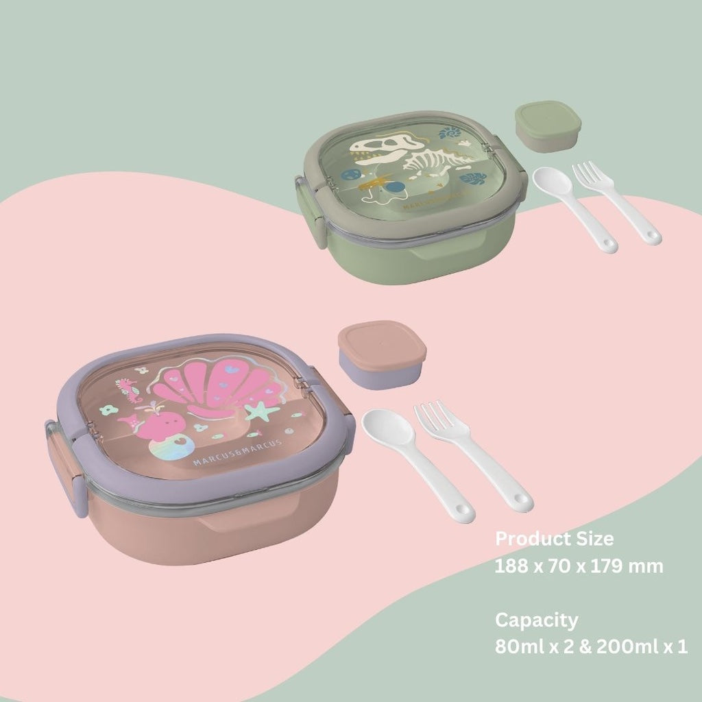 Marcus & Marcus 2 Tier Stainless Steel Lunch Box