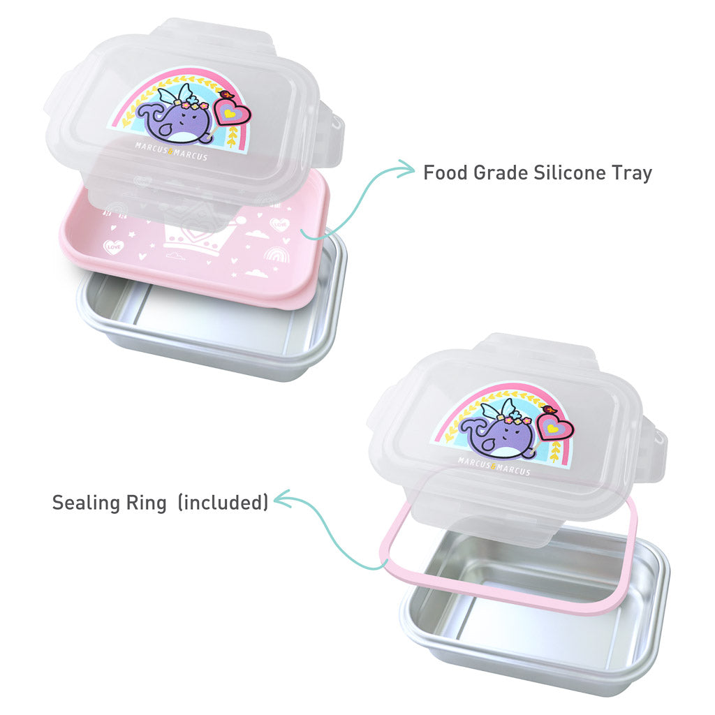 Marcus & Marcus 2 Tier Stainless Steel Lunch Box