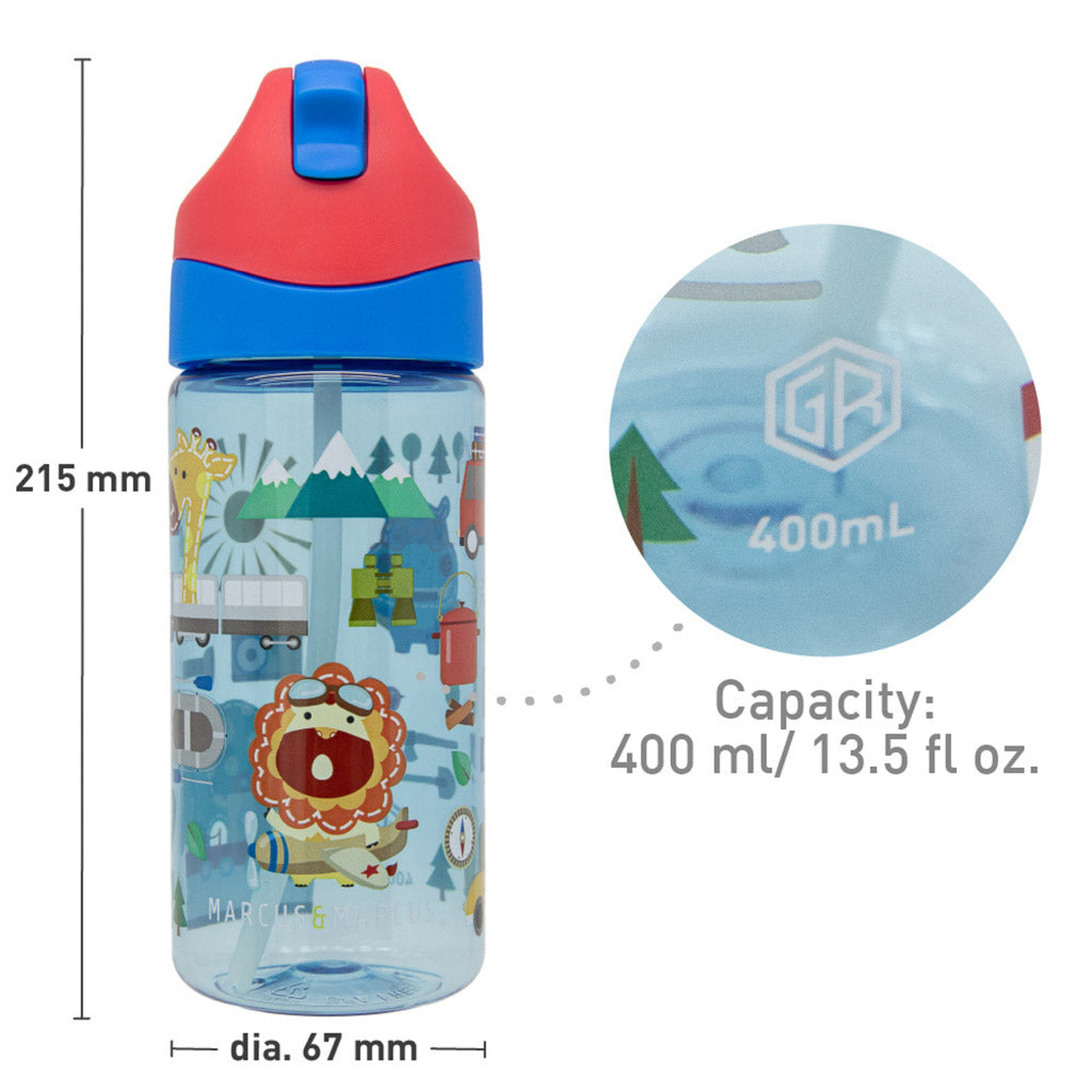 Marcus & Marcus Antibacterial Tritan Straw Bottle