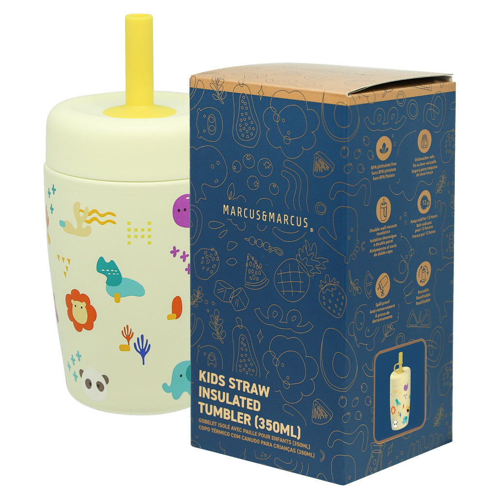 Marcus & Marcus Double-Wall Insulated Stainless Steel Straw Tumbler