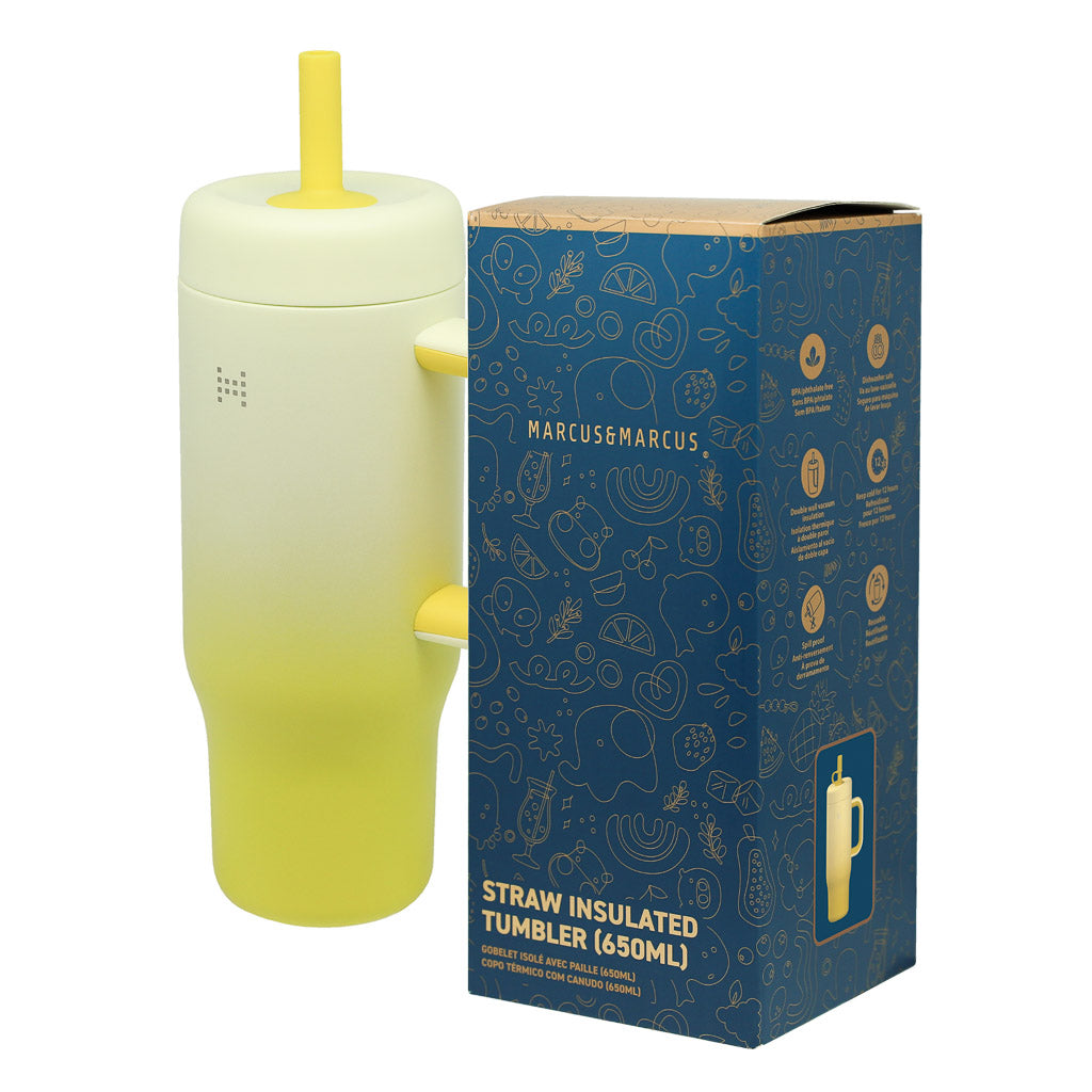 Marcus &amp; Marcus Double-Wall Insulated Stainless Steel Straw Tumbler