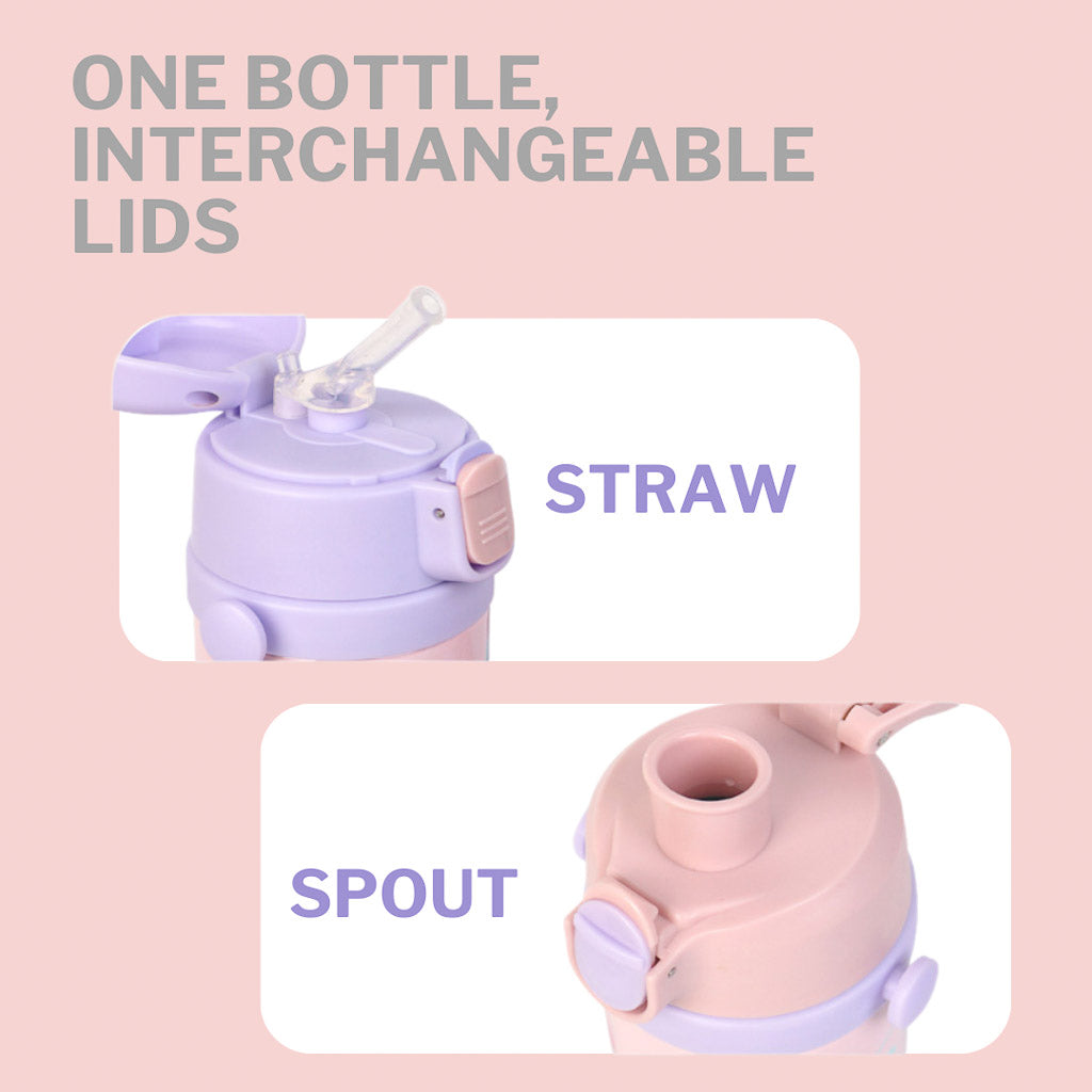 Marcus &amp; Marcus Straw and Spout Insulated Water Bottle (350ml)