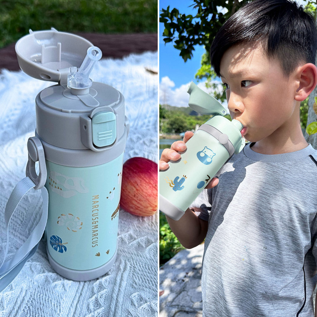 Marcus &amp; Marcus Straw and Spout Insulated Water Bottle (350ml)