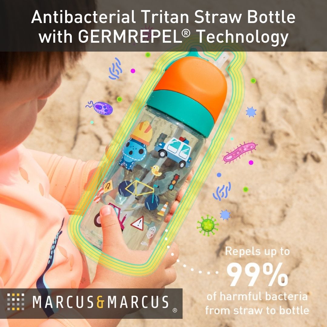 Marcus & Marcus Antibacterial Tritan Straw Bottle
