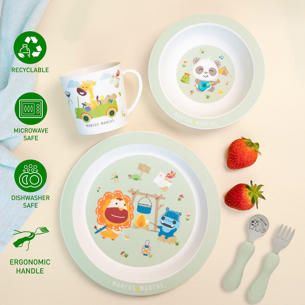 Marcus &amp; Marcus Eco-friendly Kids Mealtime Set