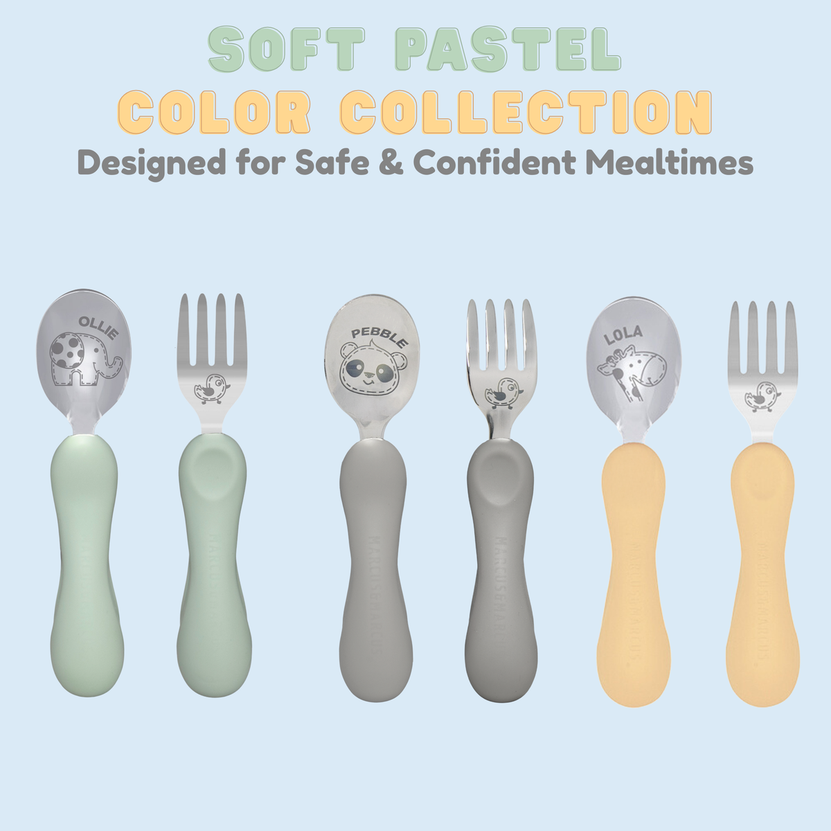 Marcus &amp; Marcus Easy Grip Spoon &amp; Fork Set