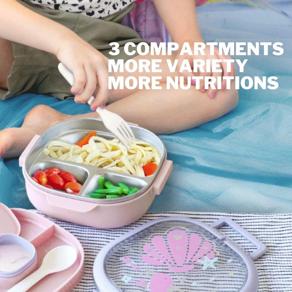 Marcus &amp; Marcus 2 Tier Stainless Steel Lunch Box