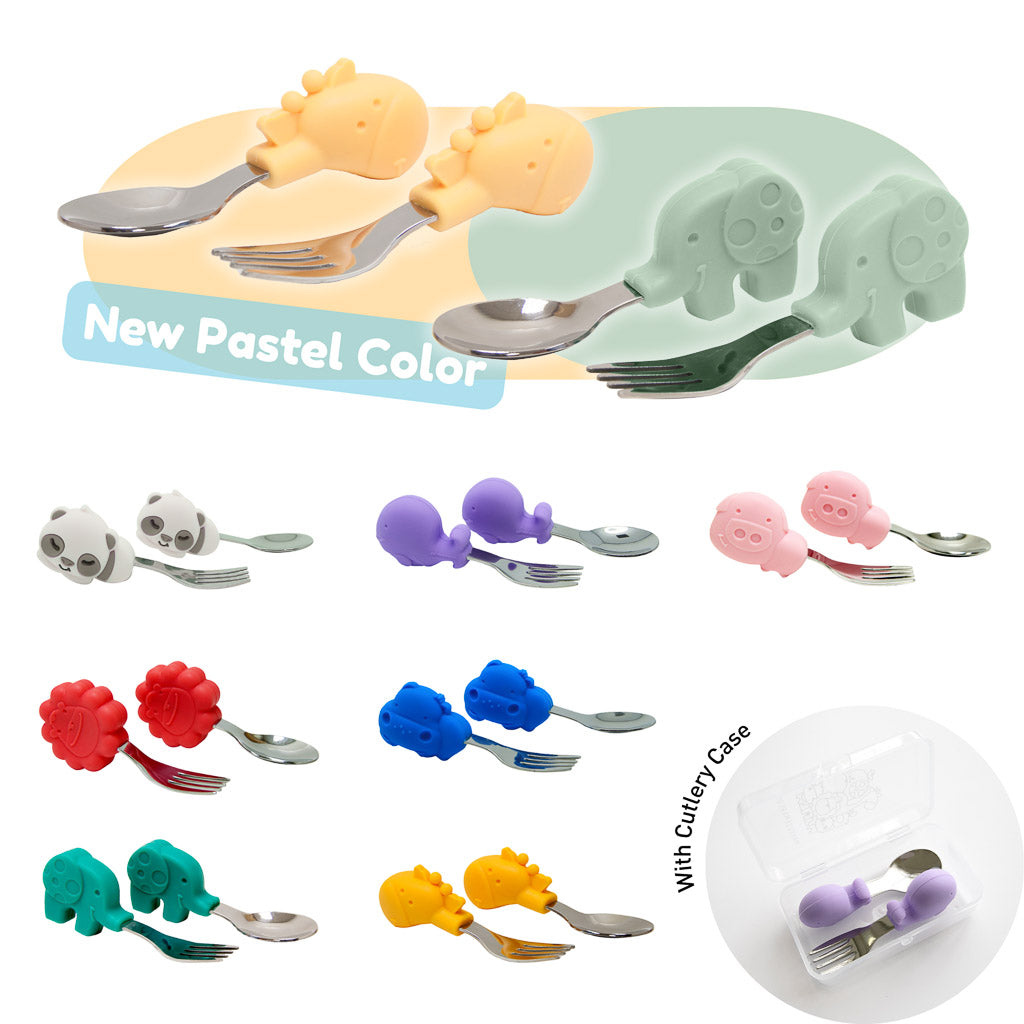 Marcus & Marcus Palm Grasp Spoon & Fork Set with Cutlery Case