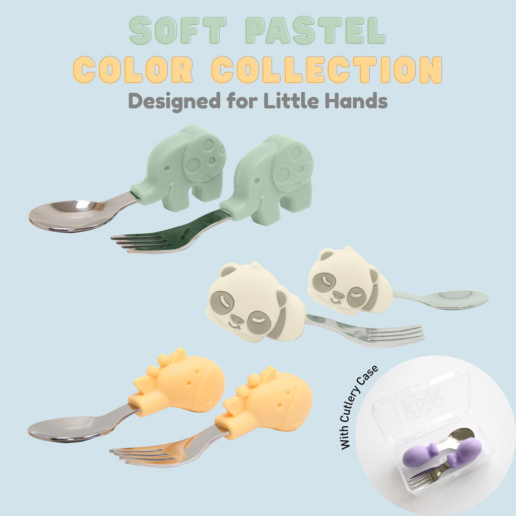 Marcus & Marcus Palm Grasp Spoon & Fork Set with Cutlery Case