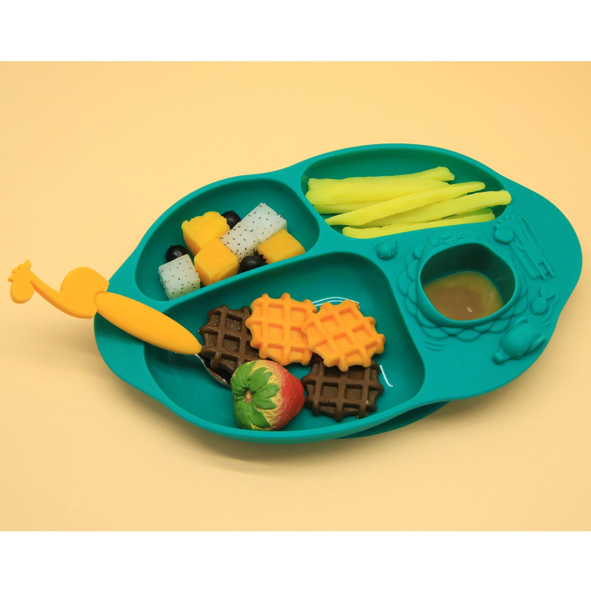 Marcus & Marcus Yummy Dips Suction Divided Plate - Ollie