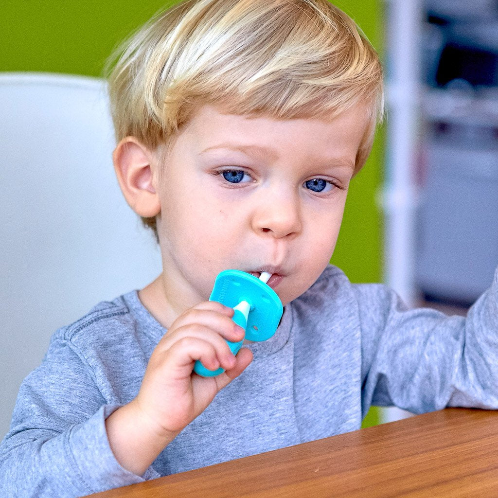 Marcus & Marcus Palm Grasp Toddler Training Toothbrush - Blue