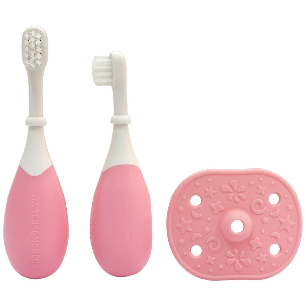 Marcus &amp; Marcus Palm Grasp Toddler Training Toothbrush - Pink