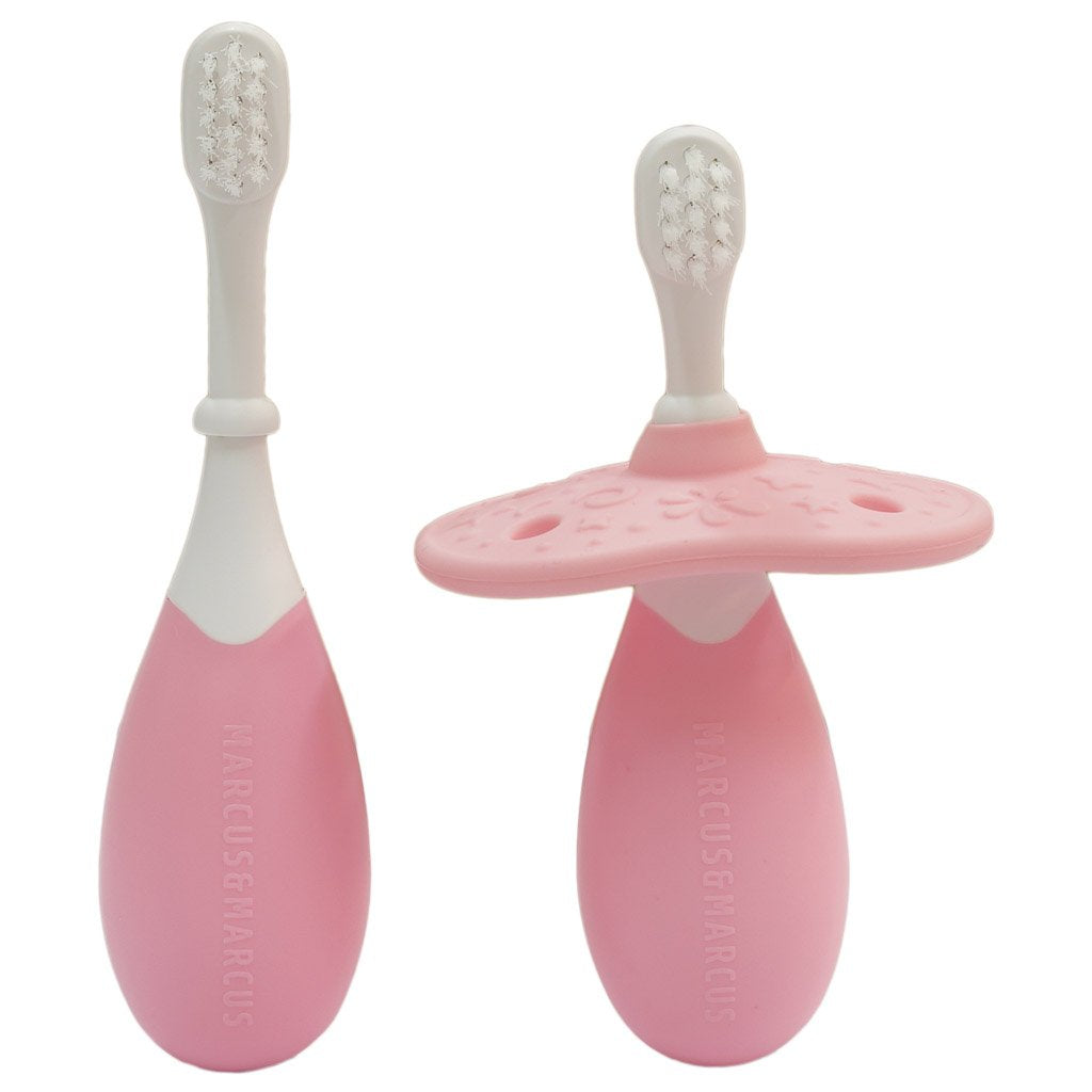 Marcus & Marcus Palm Grasp Toddler Training Toothbrush - Pink