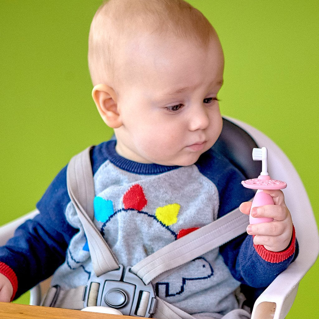 Marcus & Marcus Palm Grasp Toddler Training Toothbrush - Pink