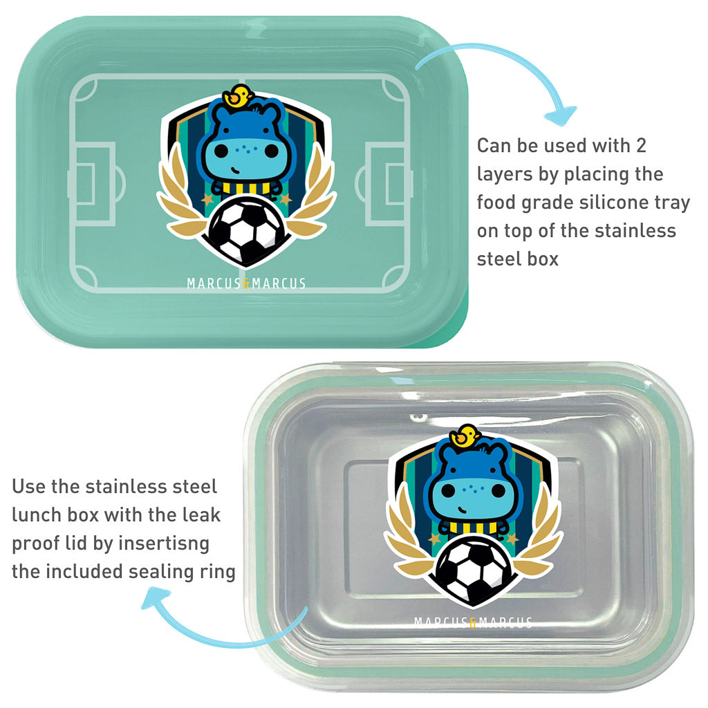 Marcus &amp; Marcus 2 Tier Stainless Steel Lunch Box