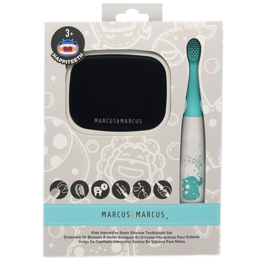 Marcus &amp; Marcus Kids Interactive Sonic Silicone Toothbrush Set