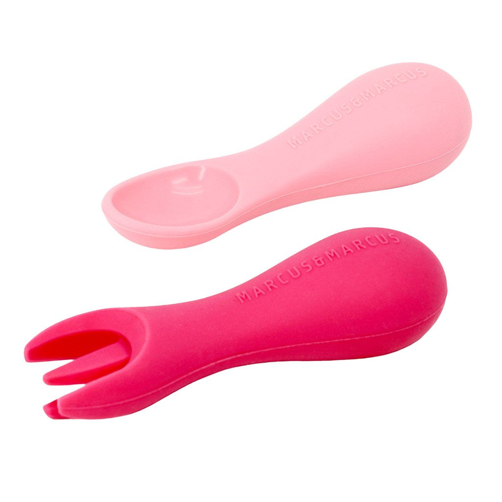 Marcus &amp; Marcus Silicone Palm Grasp Spoon &amp; Fork Set