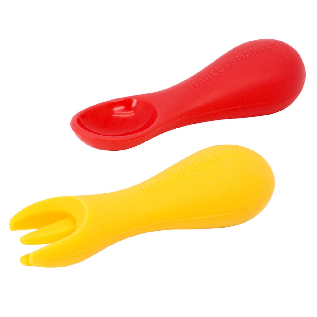 Marcus &amp; Marcus Silicone Palm Grasp Spoon &amp; Fork Set