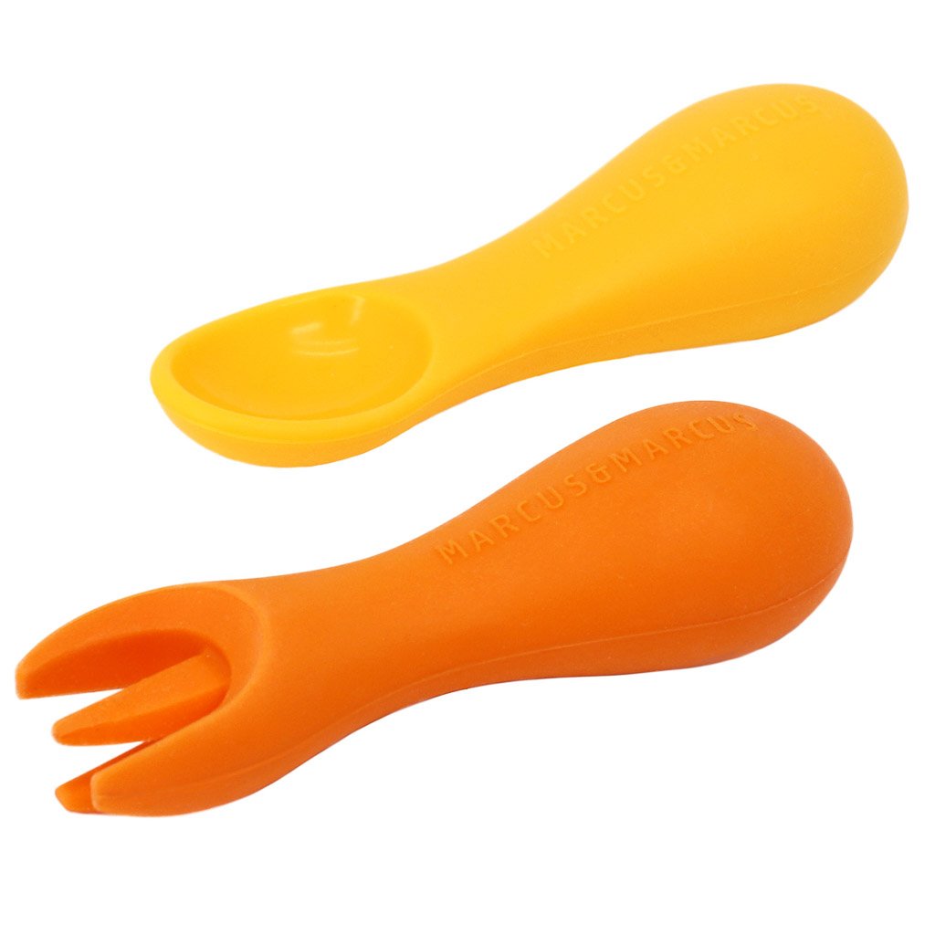Marcus &amp; Marcus Silicone Palm Grasp Spoon &amp; Fork Set