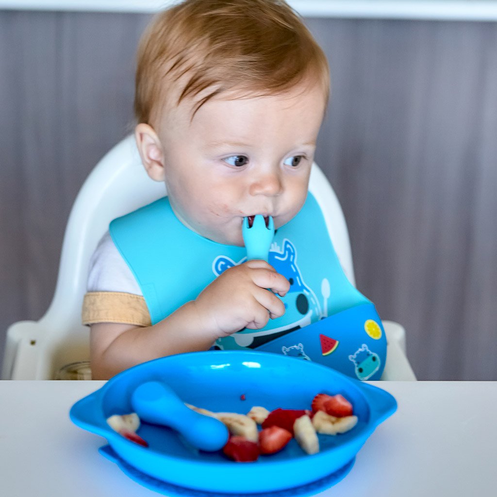 Marcus & Marcus Silicone Palm Grasp Spoon & Fork Set