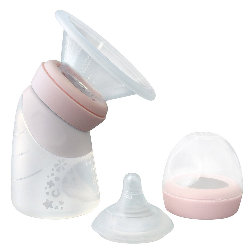 Marcus & Marcus Silicone Angled Feeding Bottle & Breast Pump