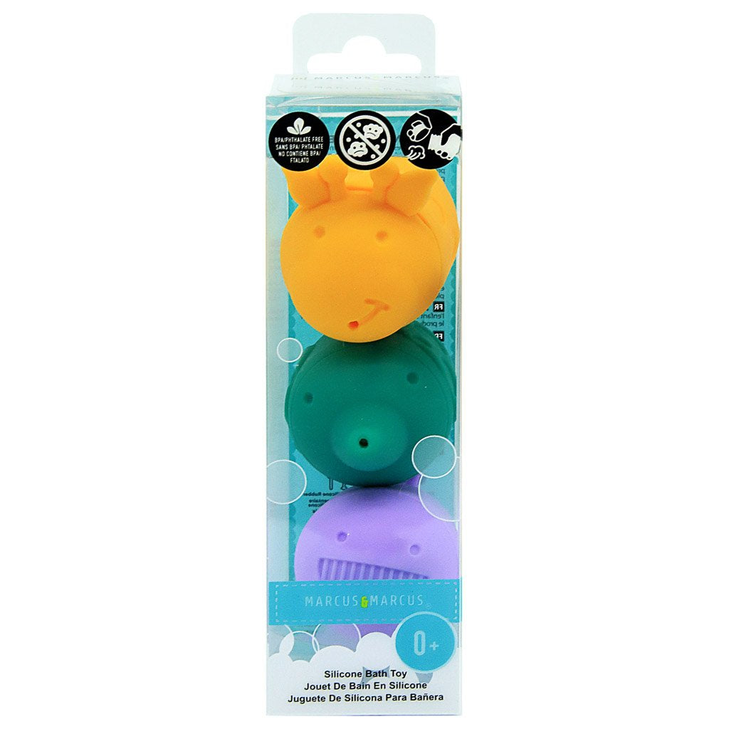 Marcus &amp; Marcus Silicone Bath Toys Character Squirt