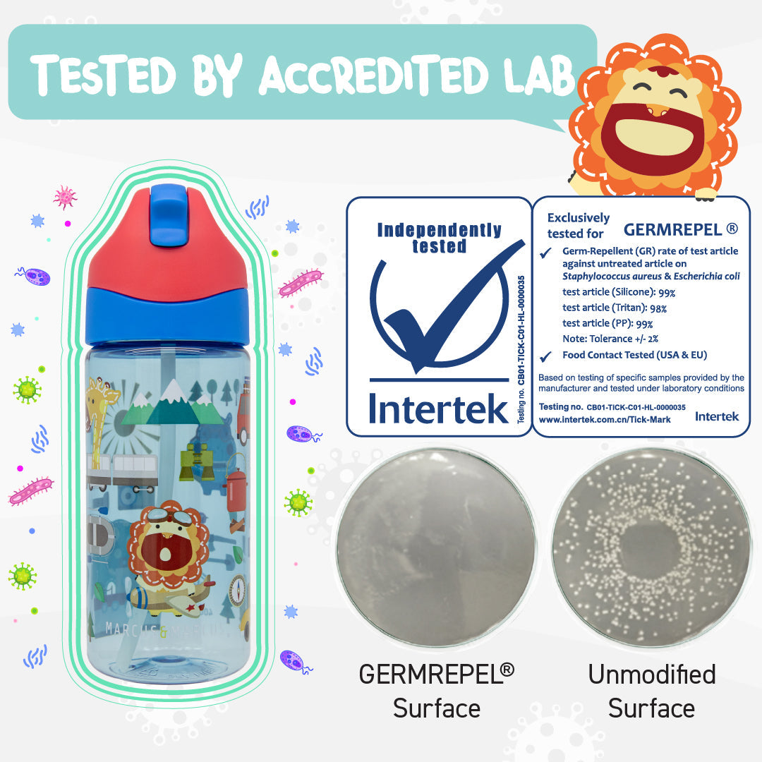 Marcus & Marcus Antibacterial Tritan Straw Bottle