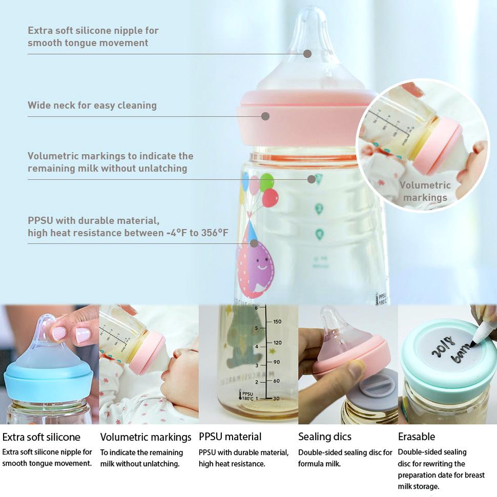 Marcus &amp; Marcus PPSU Transition Feeding Bottle (180ml)