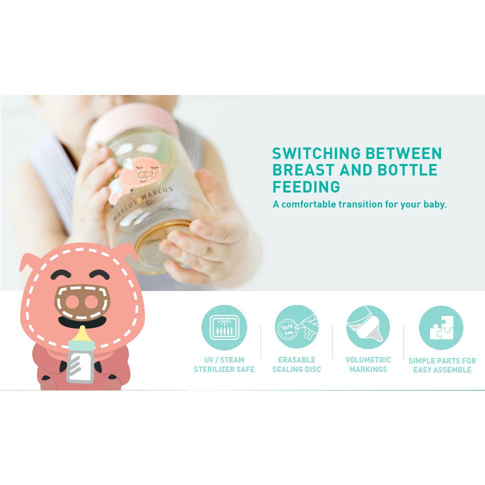 Marcus &amp; Marcus PPSU Transition Feeding Bottle (180ml)